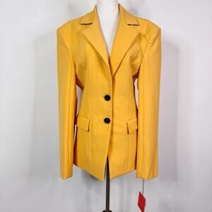 Kwaidan Editions Yellow Wool Blend Tailored Blazer Jacket IT 38 NWT Avant Garde